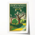 Retro Oxhey Woods Travel Poster – Vintage English Nature Art