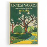 Retro Oxhey Woods Travel Poster – Vintage English Nature Art