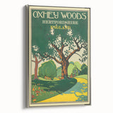 Retro Oxhey Woods Travel Poster – Vintage English Nature Art