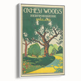 Retro Oxhey Woods Travel Poster – Vintage English Nature Art