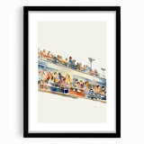 Stadium Crowd Watercolor - Boys Room Wall Art Kids Wall Art Prints