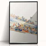 Stadium Crowd Watercolor - Boys Room Wall Art Kids Wall Art Prints