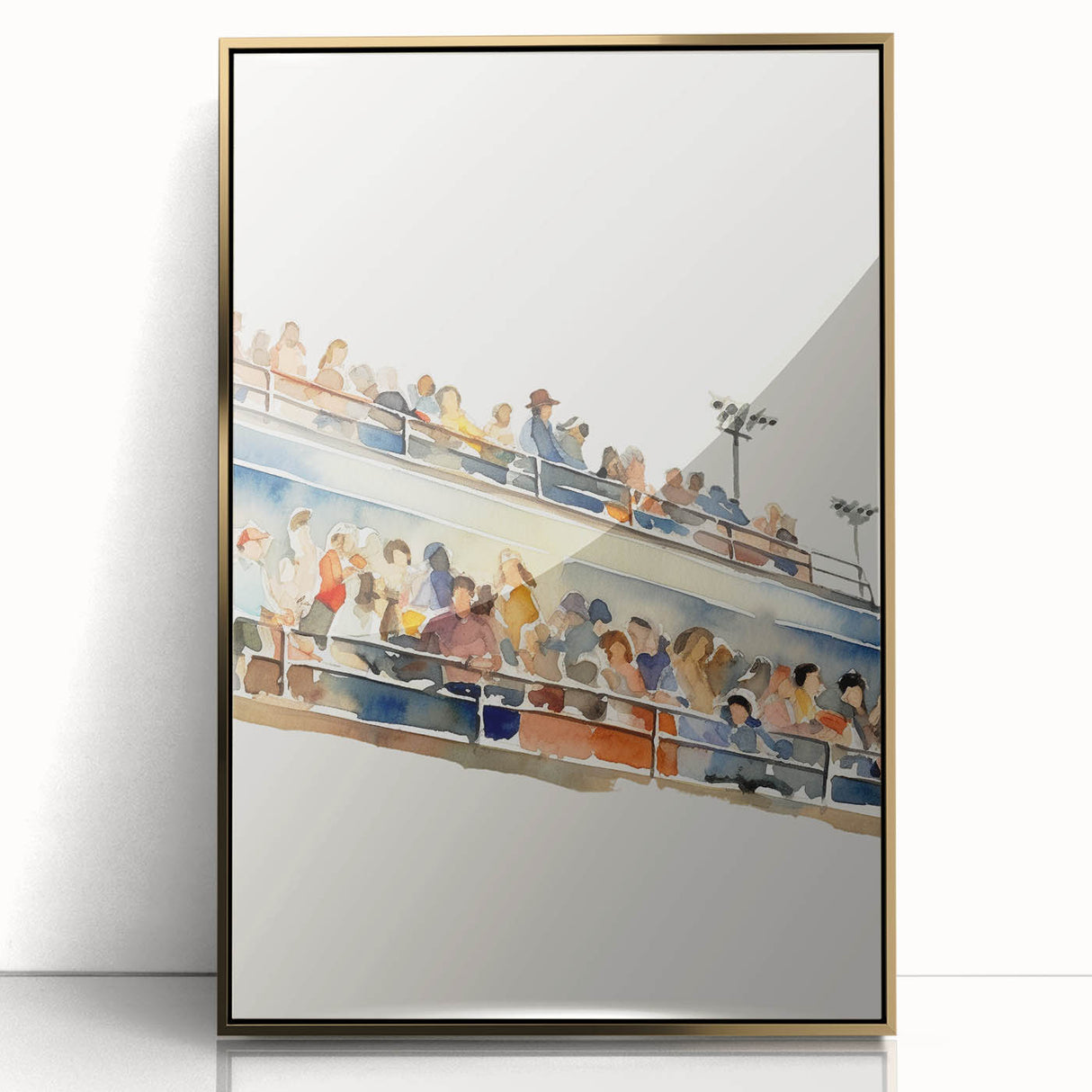 Stadium Crowd Watercolor - Boys Room Wall Art Kids Wall Art Prints