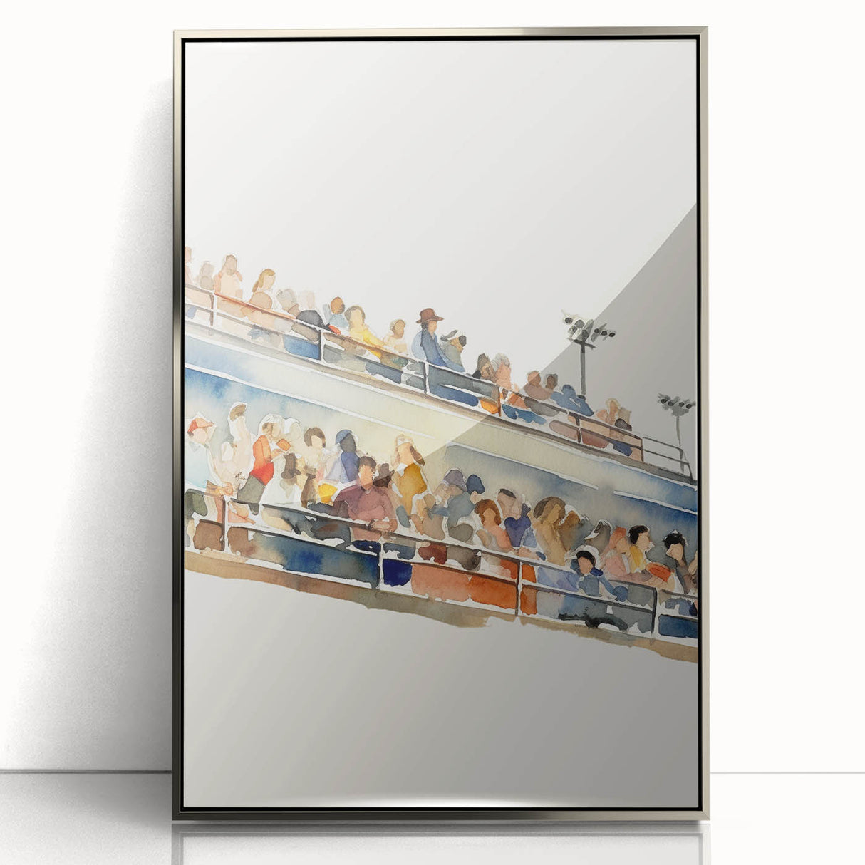Stadium Crowd Watercolor - Boys Room Wall Art Kids Wall Art Prints