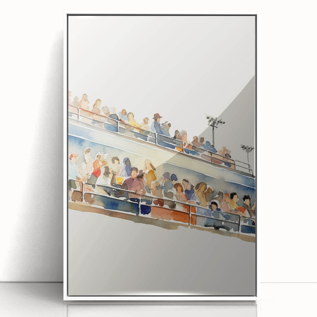 Stadium Crowd Watercolor - Boys Room Wall Art Kids Wall Art Prints