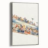 Stadium Crowd Watercolor - Boys Room Wall Art Kids Wall Art Prints