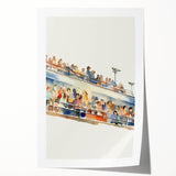 Stadium Crowd Watercolor - Boys Room Wall Art Kids Wall Art Prints