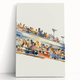 Stadium Crowd Watercolor - Boys Room Wall Art Kids Wall Art Prints
