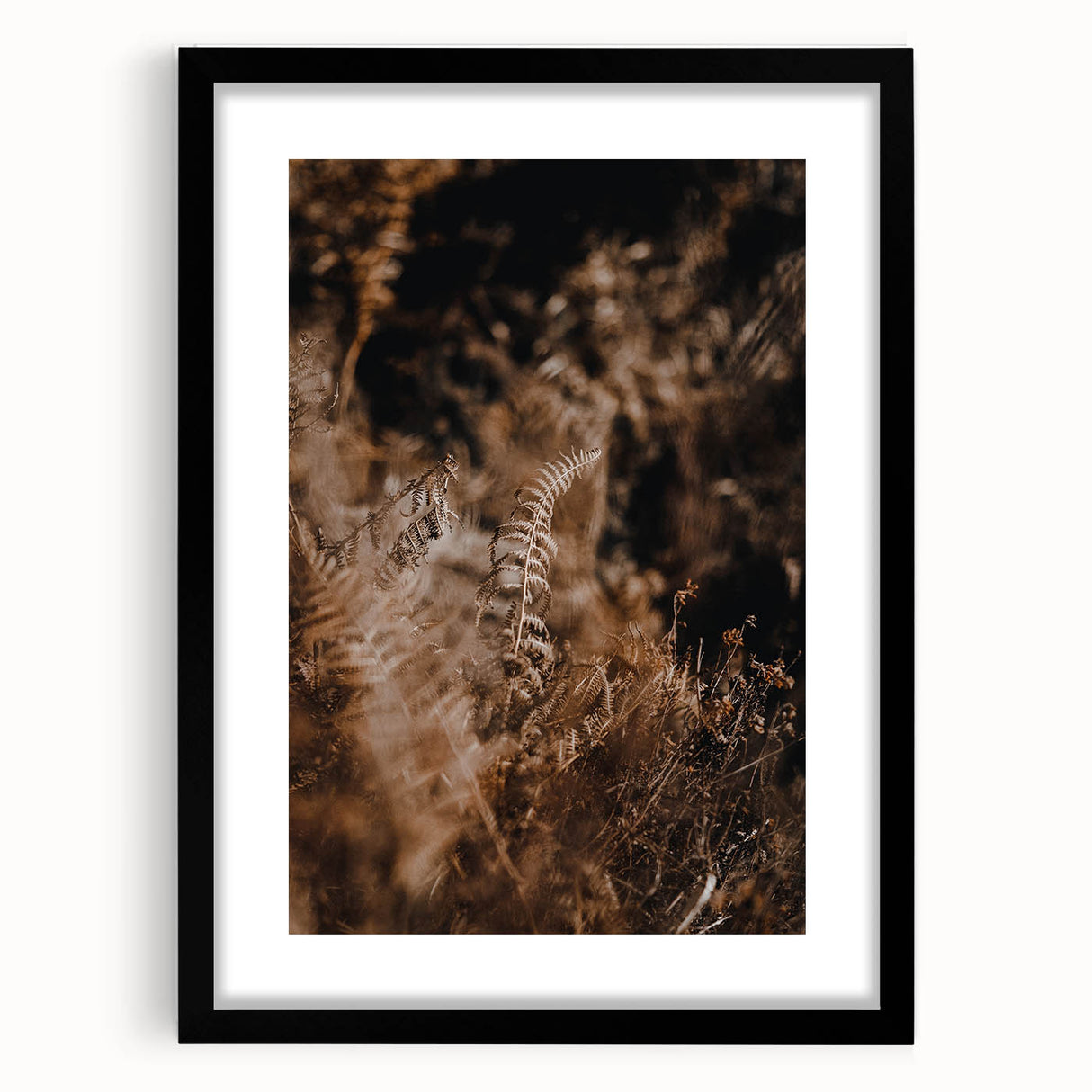 Extra large abstract art print featuring textured, colorful autumn-inspired hues on a black framed canvas.