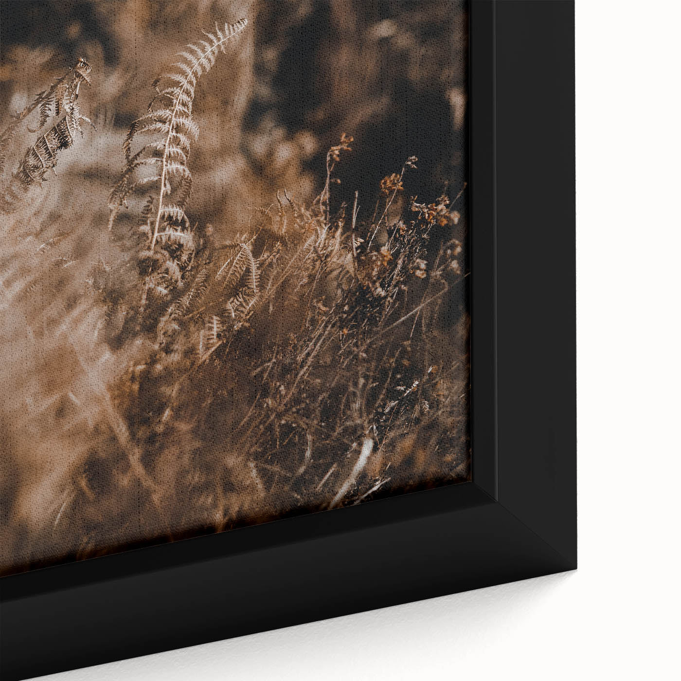 Close-up of extra large black wall art featuring colorful textured abstract design on framed canvas.
