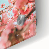 Large abstract wall art in pastel shades on acrylic glass, featuring a mid-century modernist style.