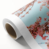 Art deco poster of spring scene with pastel shades on rolled canvas, ideal for nursery wall art.