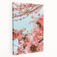 Spring-themed stretched canvas depicting gentle floral motifs in soft pastel colors, ideal for kitchen wall art.