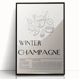 Large abstract wall art featuring a winter scene in muted blue and white tones on a framed acrylic.