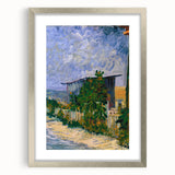 Extra large abstract art print featuring textured swirls in vibrant blue and yellow on a framed canvas.