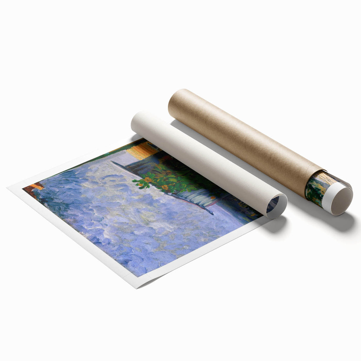 Extra large rolled canvas print featuring a floral art design in vibrant colors.