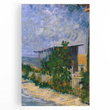 Black and white stretched canvas of Van Gogh's painting, ideal for kitchen wall art or bedroom decor.