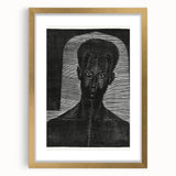 Modern Wall Art - Bold Monochrome Portrait for Minimalist Spaces