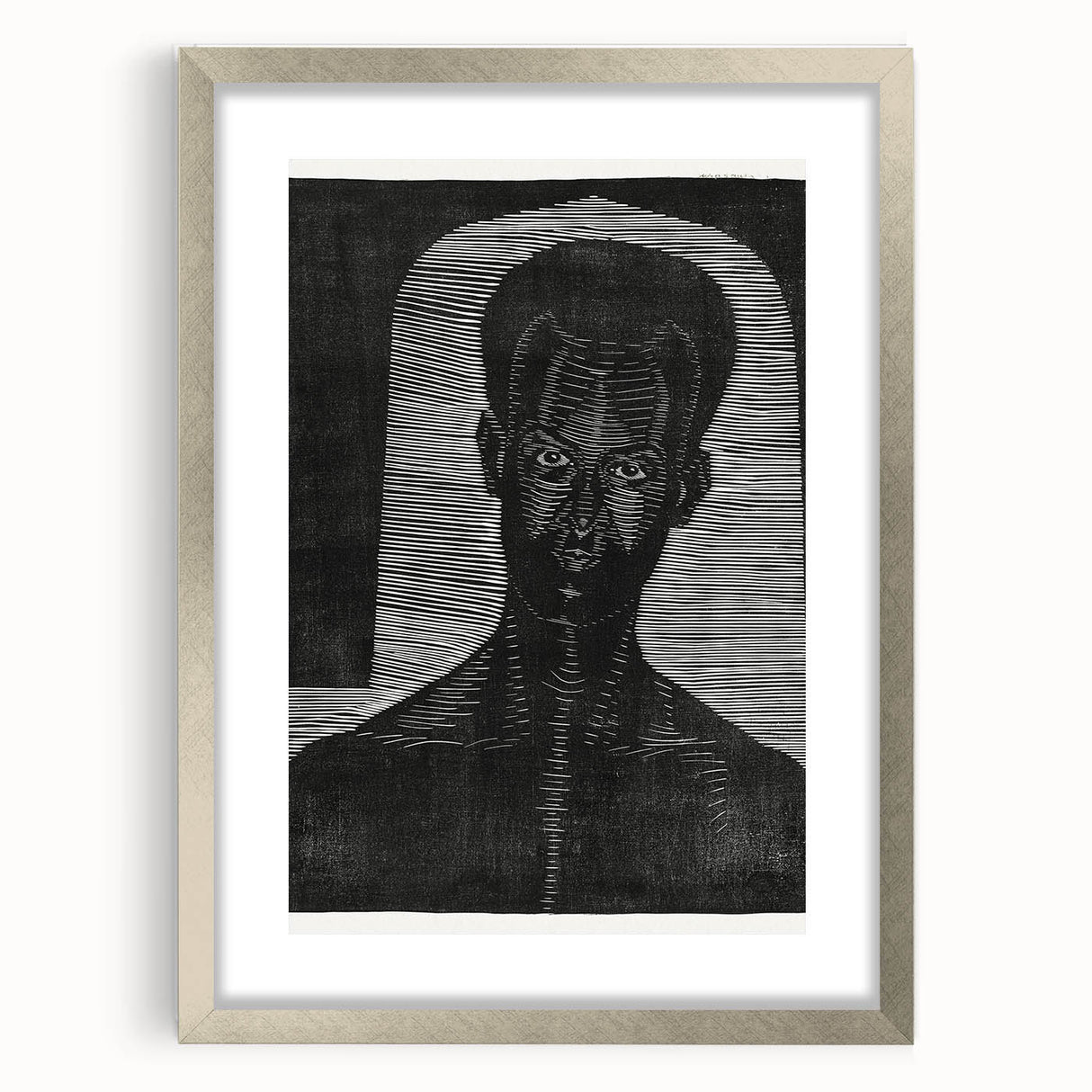 Modern Wall Art - Bold Monochrome Portrait for Minimalist Spaces