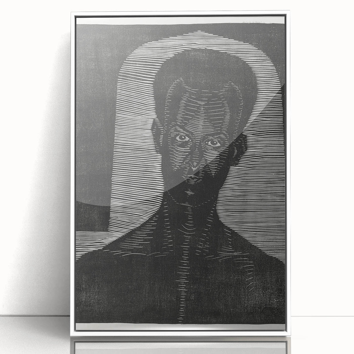 Modern Wall Art - Bold Monochrome Portrait for Minimalist Spaces