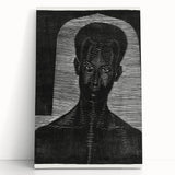 Modern Wall Art - Bold Monochrome Portrait for Minimalist Spaces