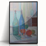 Modern Wall Art - Still Life with Bottles and Fruits for Trendy Decor