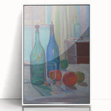 Modern Wall Art - Still Life with Bottles and Fruits for Trendy Decor