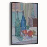Modern Wall Art - Still Life with Bottles and Fruits for Trendy Decor