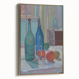 Modern Wall Art - Still Life with Bottles and Fruits for Trendy Decor