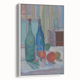 Modern Wall Art - Still Life with Bottles and Fruits for Trendy Decor