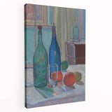 Modern Wall Art - Still Life with Bottles and Fruits for Trendy Decor
