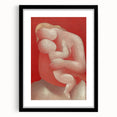 Modern Wall Art - Intimate Mother and Child in Warm Abstract Tones