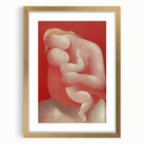 Modern Wall Art - Intimate Mother and Child in Warm Abstract Tones