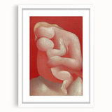 Modern Wall Art - Intimate Mother and Child in Warm Abstract Tones