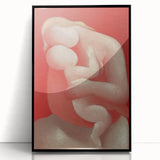 Modern Wall Art - Intimate Mother and Child in Warm Abstract Tones