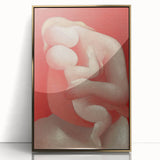 Modern Wall Art - Intimate Mother and Child in Warm Abstract Tones