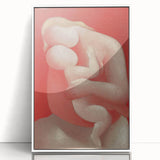 Modern Wall Art - Intimate Mother and Child in Warm Abstract Tones