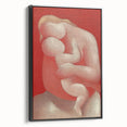 Modern Wall Art - Intimate Mother and Child in Warm Abstract Tones