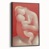 Modern Wall Art - Intimate Mother and Child in Warm Abstract Tones