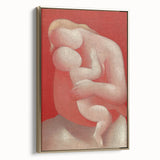 Modern Wall Art - Intimate Mother and Child in Warm Abstract Tones