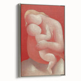 Modern Wall Art - Intimate Mother and Child in Warm Abstract Tones