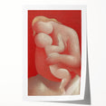 Modern Wall Art - Intimate Mother and Child in Warm Abstract Tones
