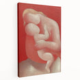 Modern Wall Art - Intimate Mother and Child in Warm Abstract Tones