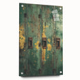 Industrial Green Rustic Wall Art - Farmhouse Decor Distressed Metal Art