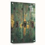 Industrial Green Rustic Wall Art - Farmhouse Decor Distressed Metal Art