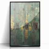 Industrial Green Rustic Wall Art - Farmhouse Decor Distressed Metal Art