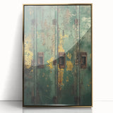 Industrial Green Rustic Wall Art - Farmhouse Decor Distressed Metal Art