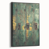 Industrial Green Rustic Wall Art - Farmhouse Decor Distressed Metal Art