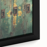 Industrial Green Rustic Wall Art - Farmhouse Decor Distressed Metal Art