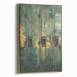 Industrial Green Rustic Wall Art - Farmhouse Decor Distressed Metal Art